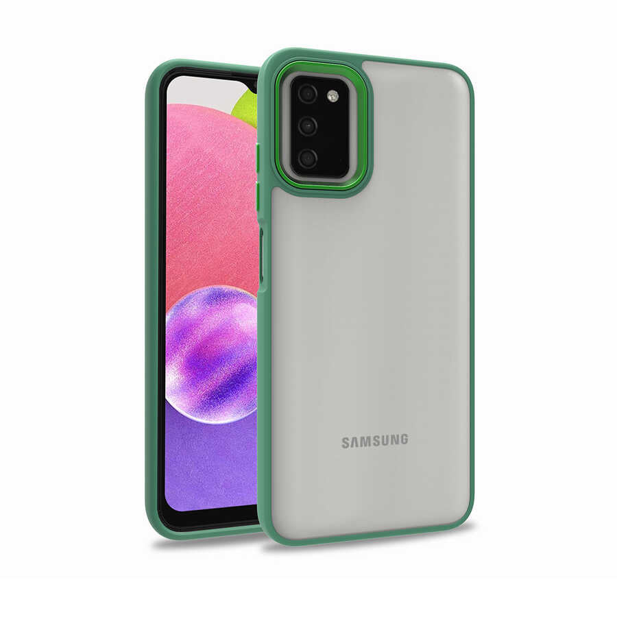 Galaxy A03S Kılıf Zore Flora Kılıf - Yeşil