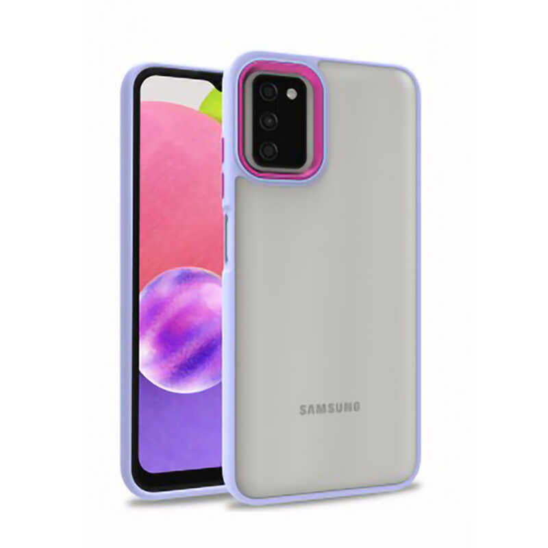 Galaxy A03S Kılıf Zore Flora Kılıf - Lila