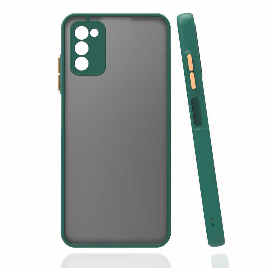 Galaxy A03S Kılıf Zore Hux Kılıf - Koyu Yeşil