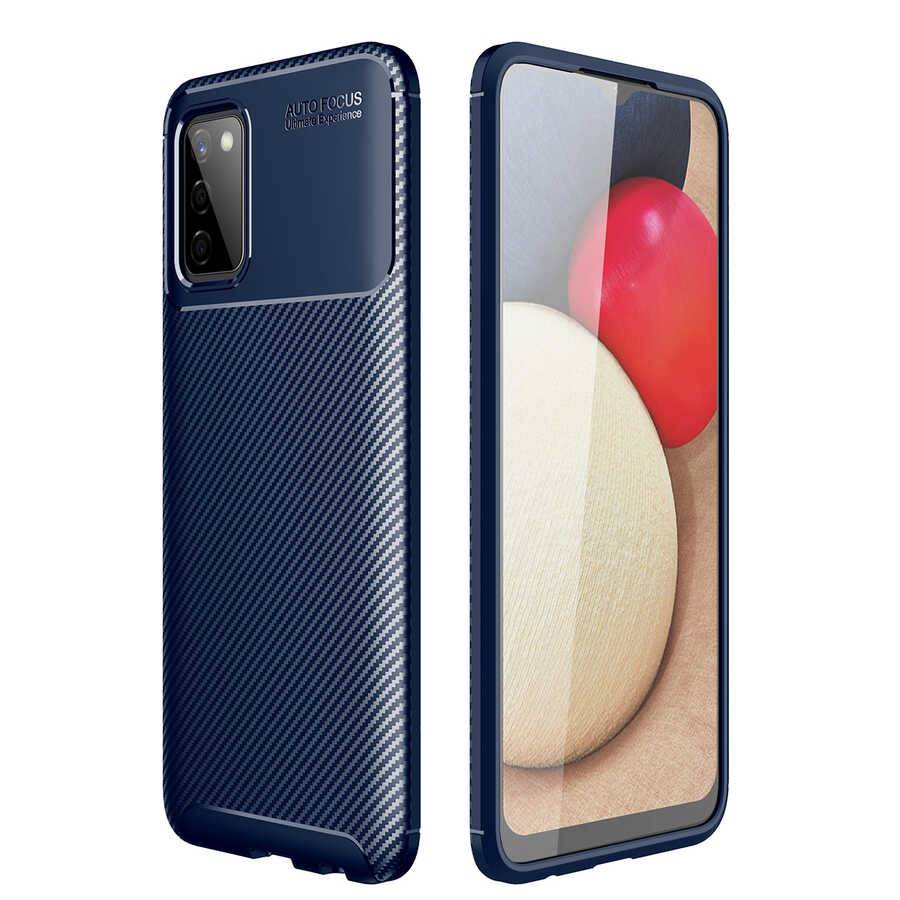 Galaxy A03S Kılıf Zore Negro Silikon Kılıf - Lacivert