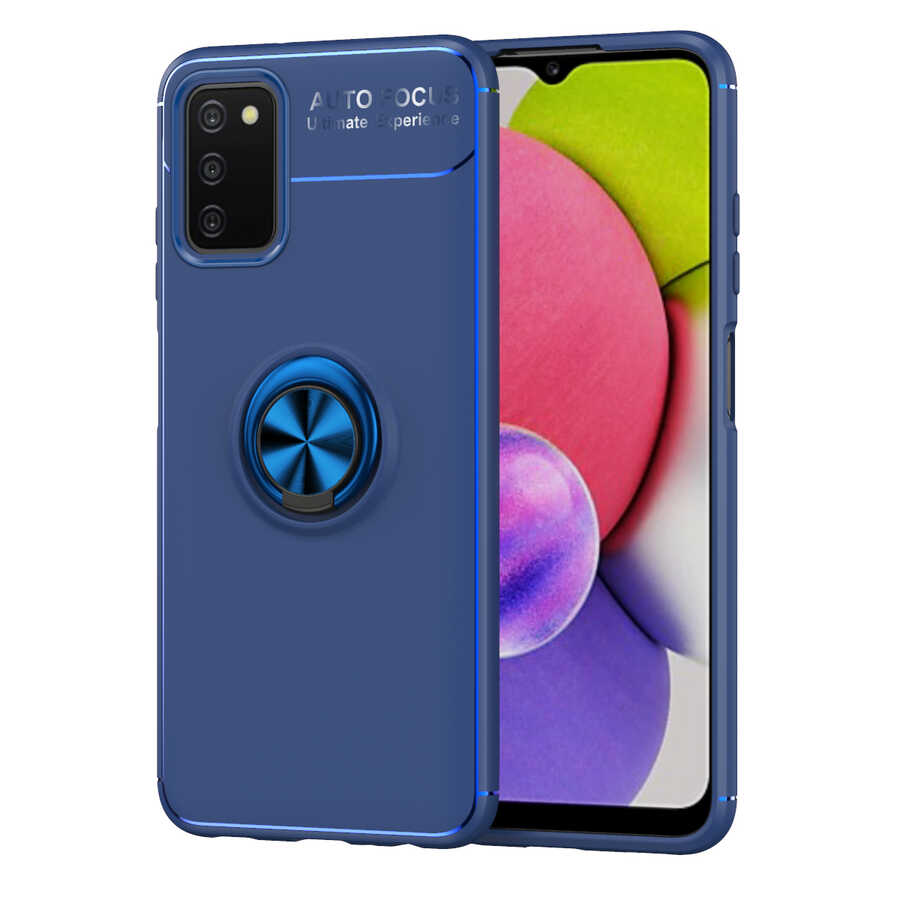 Galaxy A03s Kılıf Zore Ravel Silikon Kılıf - Mavi