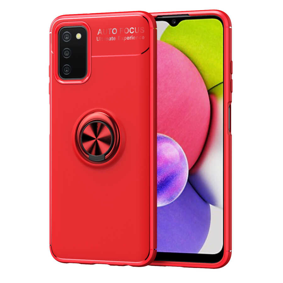 Galaxy A03s Kılıf Zore Ravel Silikon Kılıf - Kırmızı
