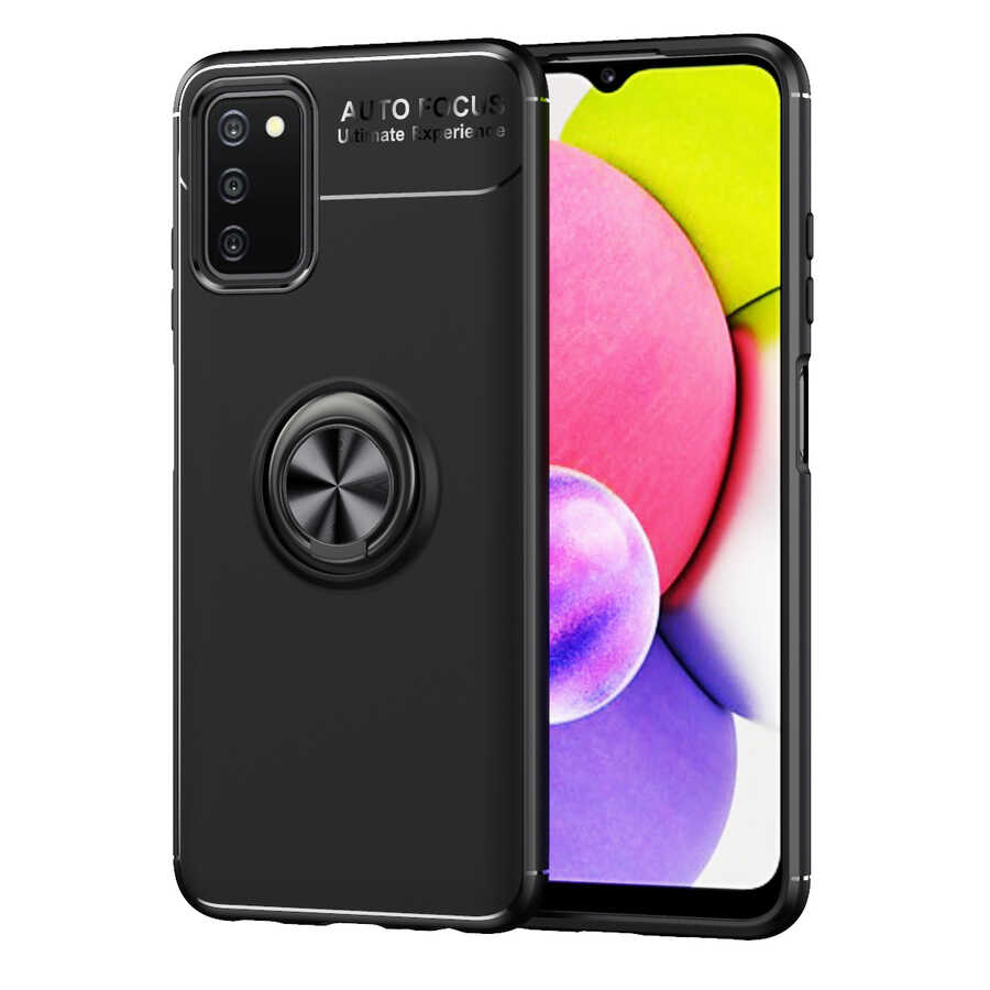 Galaxy A03s Kılıf Zore Ravel Silikon Kılıf - Siyah