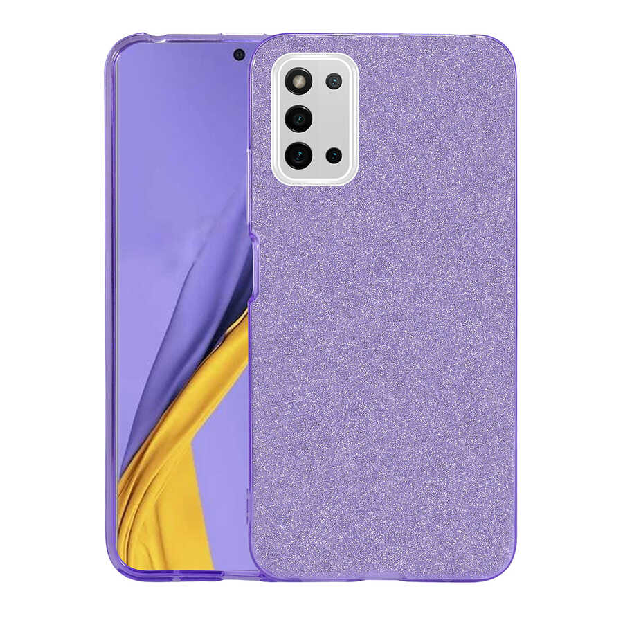 Galaxy A03S Kılıf Zore Shining Silikon - Mor