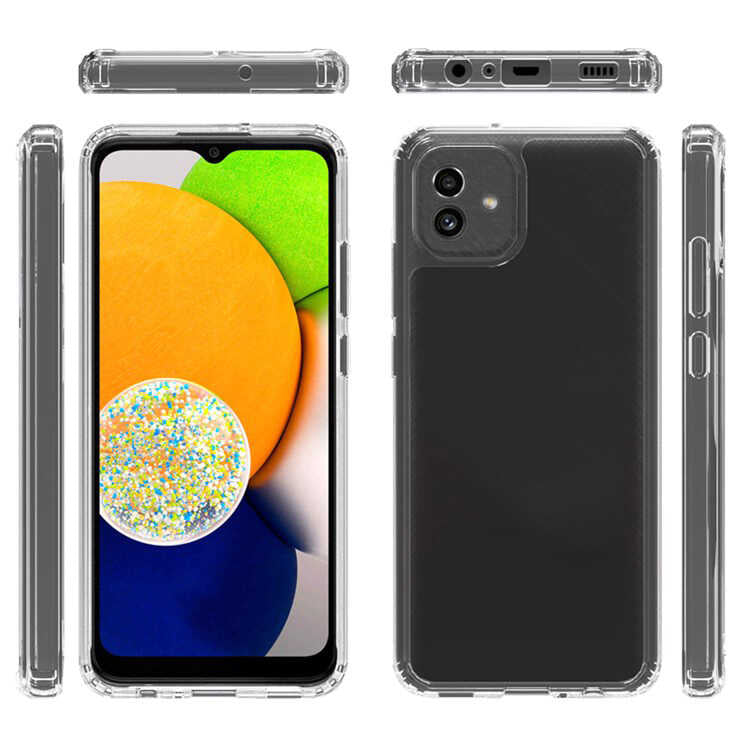 Galaxy A04 Kılıf Zore 2mm Anti Shock Silikon - Renksiz