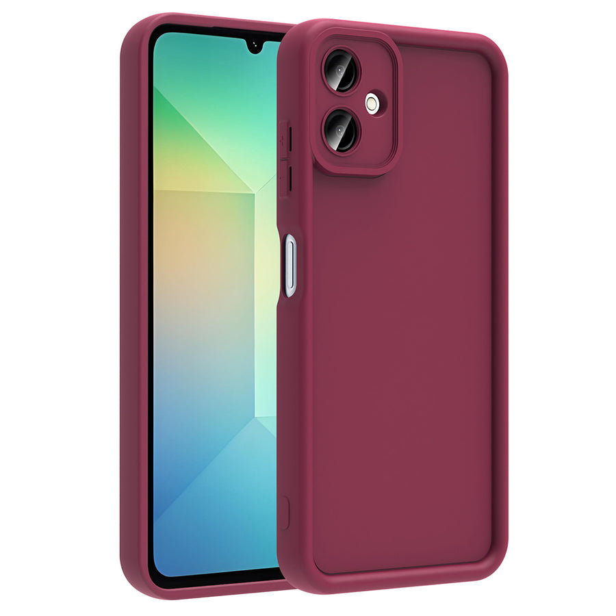 Galaxy A06 Kılıf Kamera Korumalı Zore Ananas Kılıf - Mürdüm