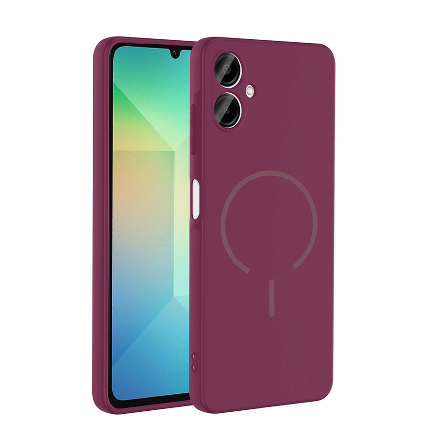 Galaxy A06 Kılıf M-safe Şarj Özellikli Zore Meta Kılıf - Mürdüm