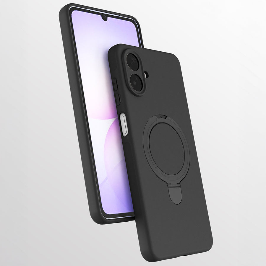 Galaxy A07 Kılıf M-safe Şarj Özellikli Standlı Zore Samara Kılıf - Siyah
