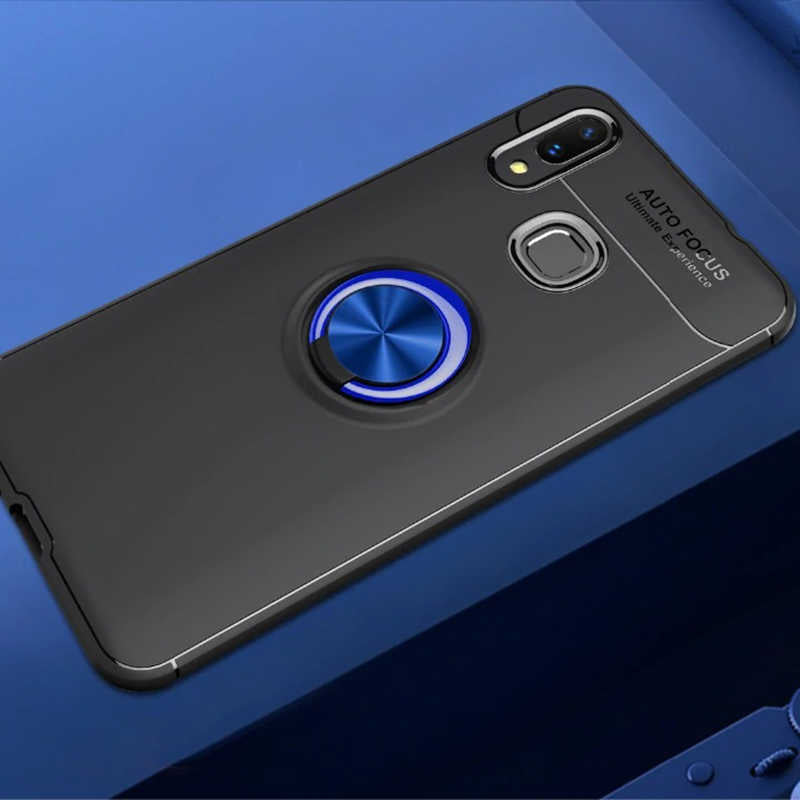 Galaxy A10S Kılıf Zore Ravel Silikon Kılıf - Siyah-Mavi