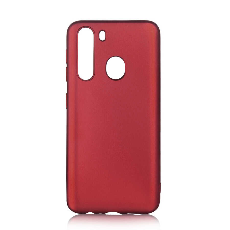 Galaxy A21 Kılıf Zore Premier Silikon Kılıf - Mürdüm