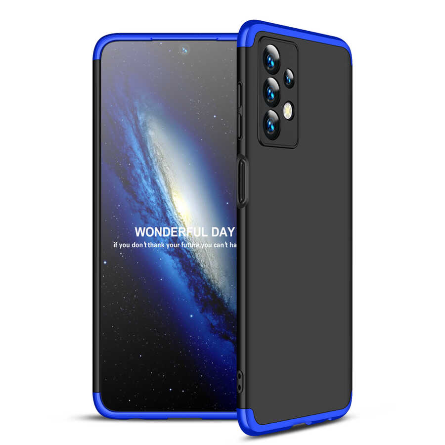 Galaxy A13 4G Kılıf Zore Ays Kılıf - Siyah-Mavi