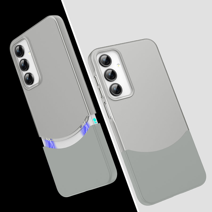 Galaxy A15 Kılıf Mıknatıslı Zore Duble Kılıf - Gri