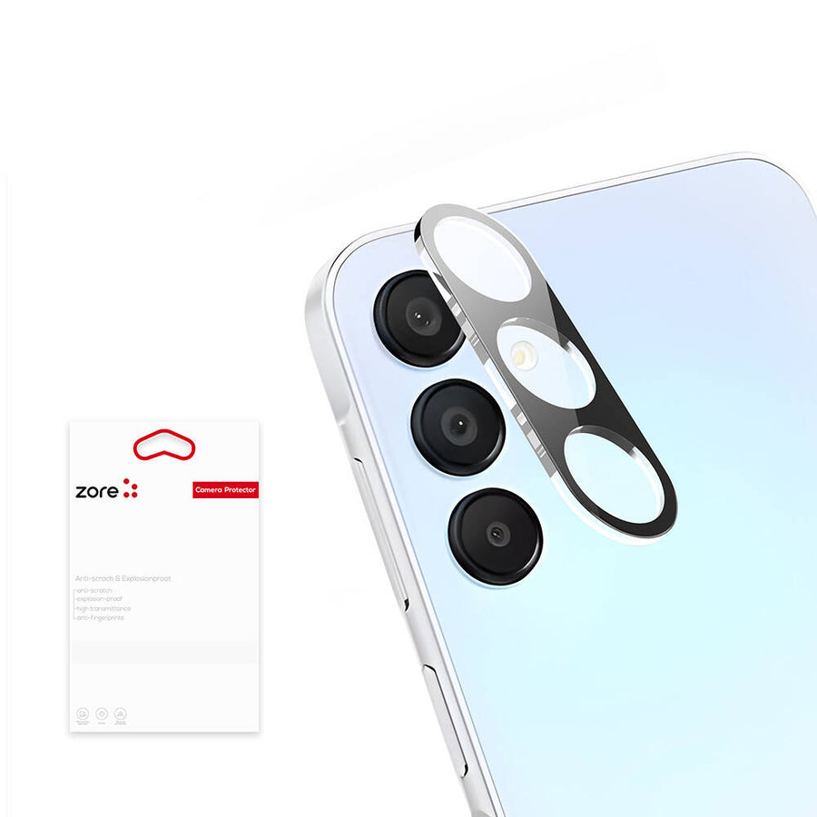 Galaxy A15 Zore 3D Kamera Camı - Siyah