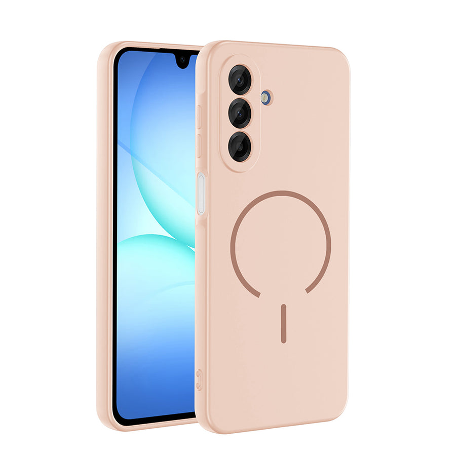 Galaxy A17 Kılıf M-safe Şarj Özellikli Zore Meta Kılıf - Rose Pembe