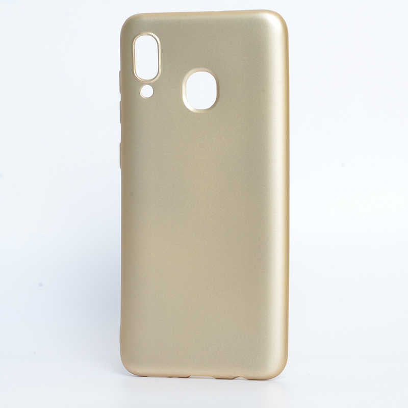 Galaxy A20 Kılıf Zore Premier Silikon Kılıf - Gold