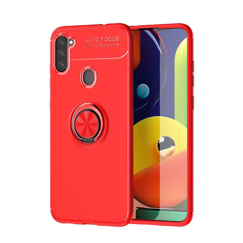 Galaxy A21 Kılıf Zore Ravel Silikon Kılıf - Kırmızı