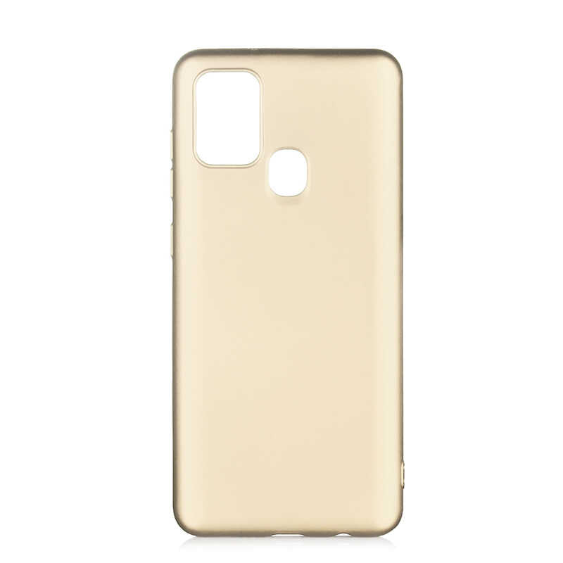 Galaxy A21S Kılıf Zore Premier Silikon Kılıf - Gold