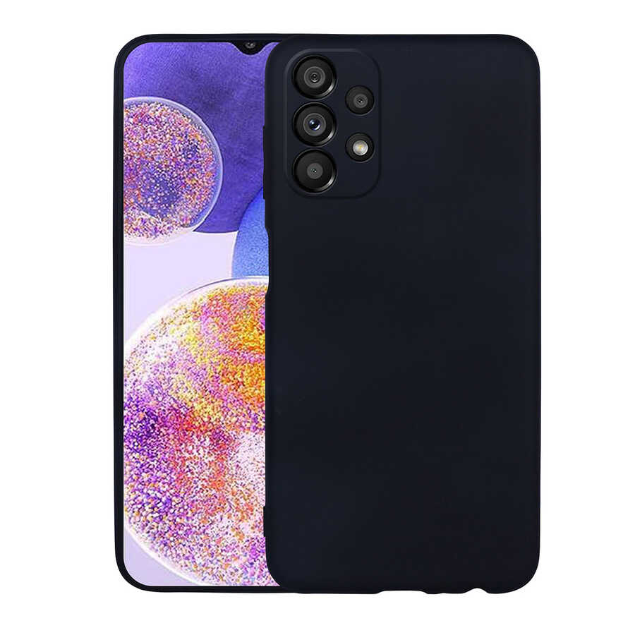 Galaxy A23 Kılıf Zore Premier Silikon Kılıf - Siyah