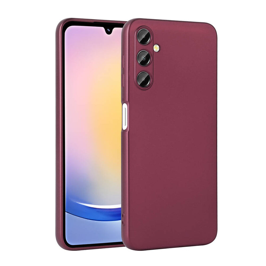 Galaxy A25 Kılıf Zore Premier Silikon Kılıf - Mürdüm