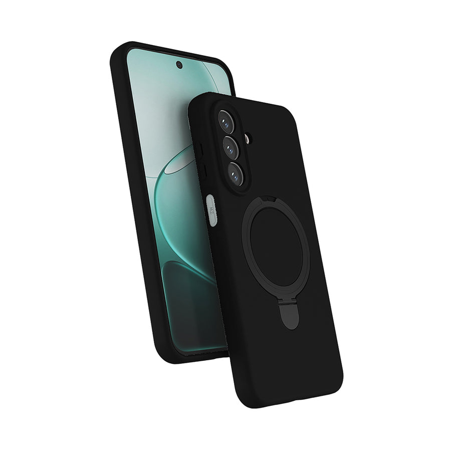 Galaxy A27 Kılıf M-safe Şarj Özellikli Standlı Zore Samara Kılıf - Siyah