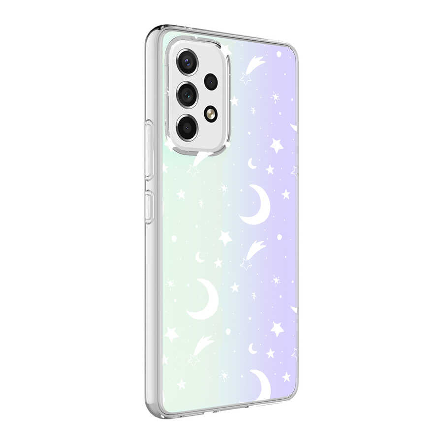 Galaxy A33 5G Kılıf Zore M-Blue Desenli Kılıf - Moon No4