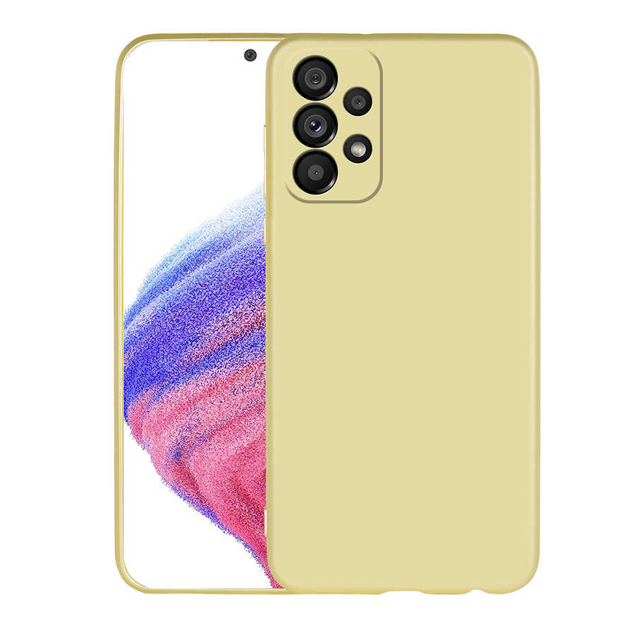 Galaxy A33 5G Kılıf Zore Premier Silikon Kılıf - Gold