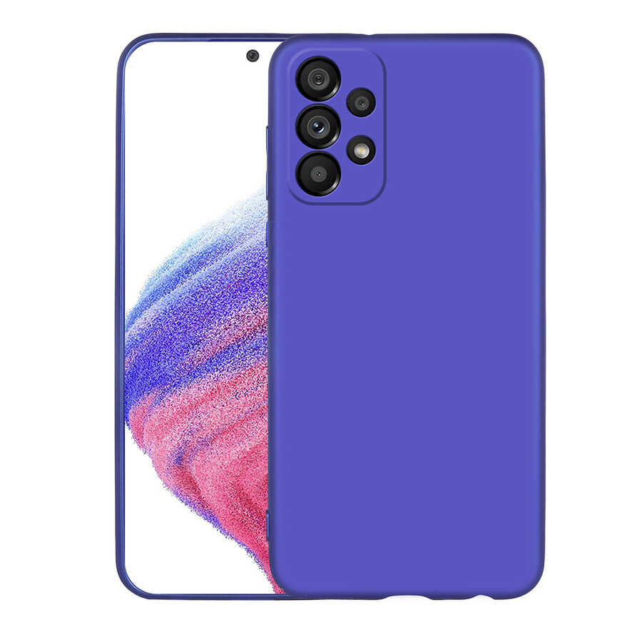 Galaxy A33 5G Kılıf Zore Premier Silikon Kılıf - Saks Mavi
