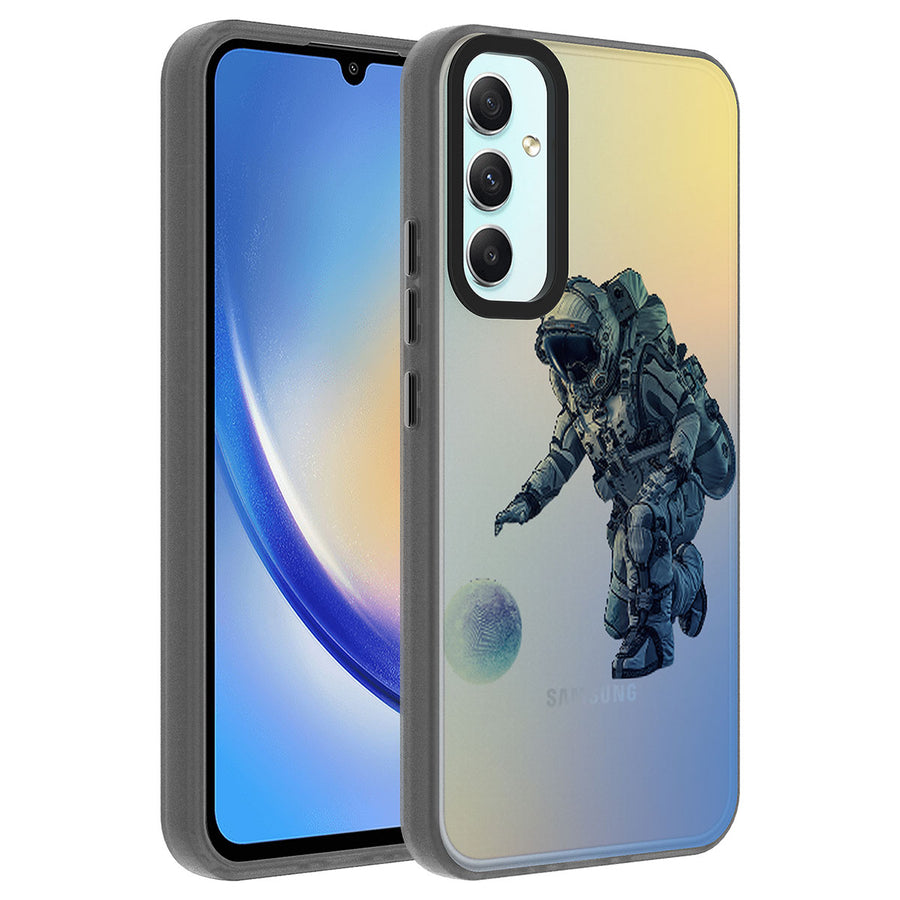 Galaxy A34 Kılıf Desenli Zore Dragon Sert Kılıf - Astronot