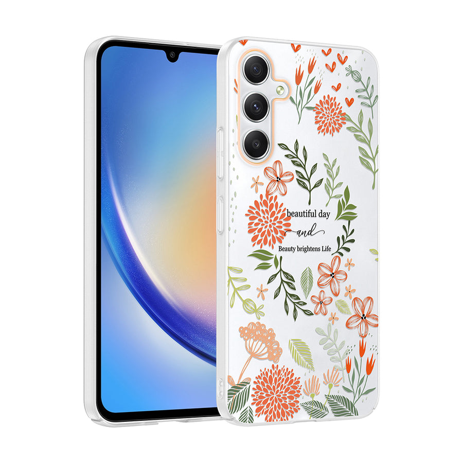 Galaxy A34 Kılıf Kamera Korumalı Desenli Zore Klip Kılıf - Beautiful