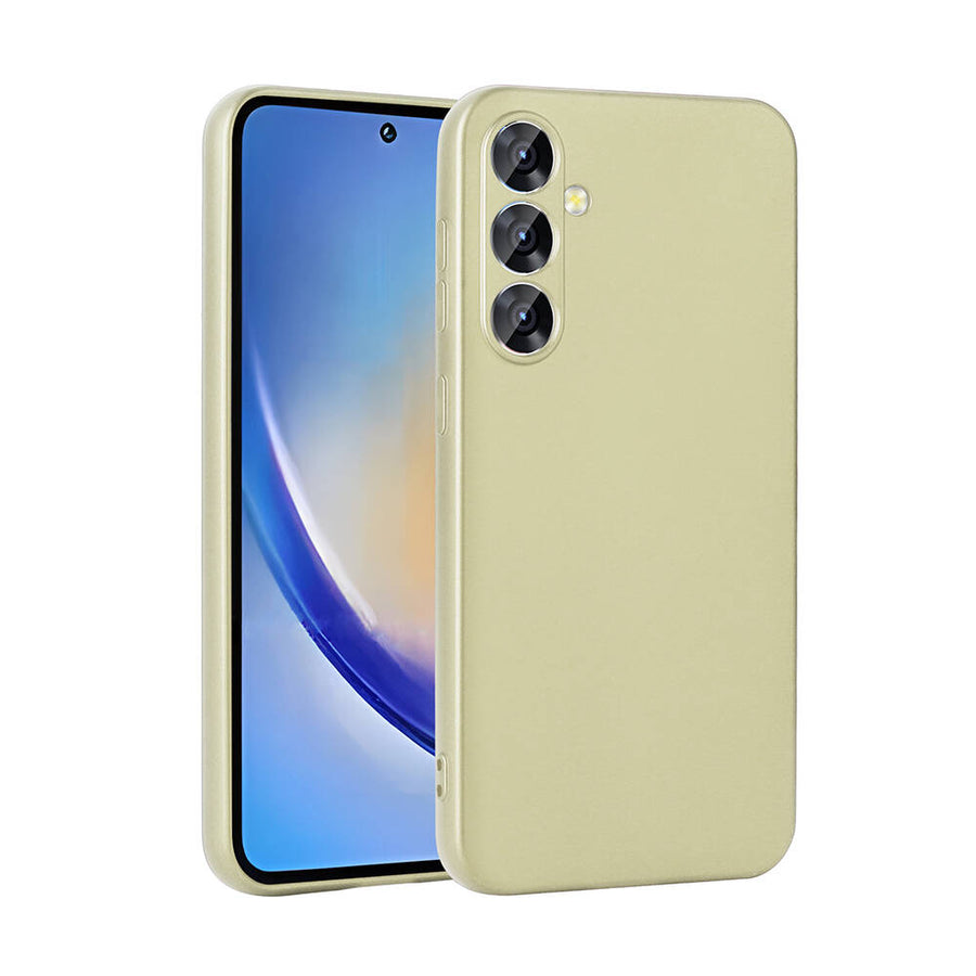 Galaxy A35 Kılıf Zore Premier Silikon Kılıf - Gold
