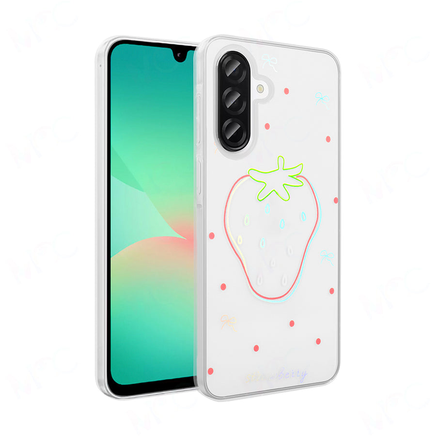 Galaxy A36 Kılıf Şeffaf Figürlü Zore Folk Sert Kılıf - Kalp