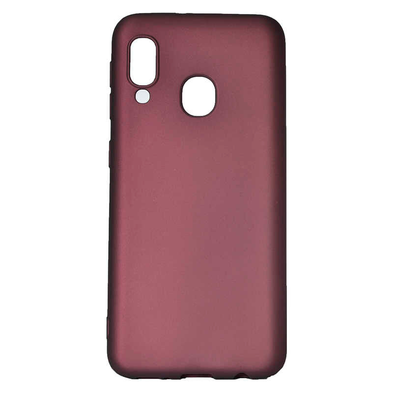 Galaxy A40 Kılıf Zore Premier Silikon Kılıf - Mürdüm