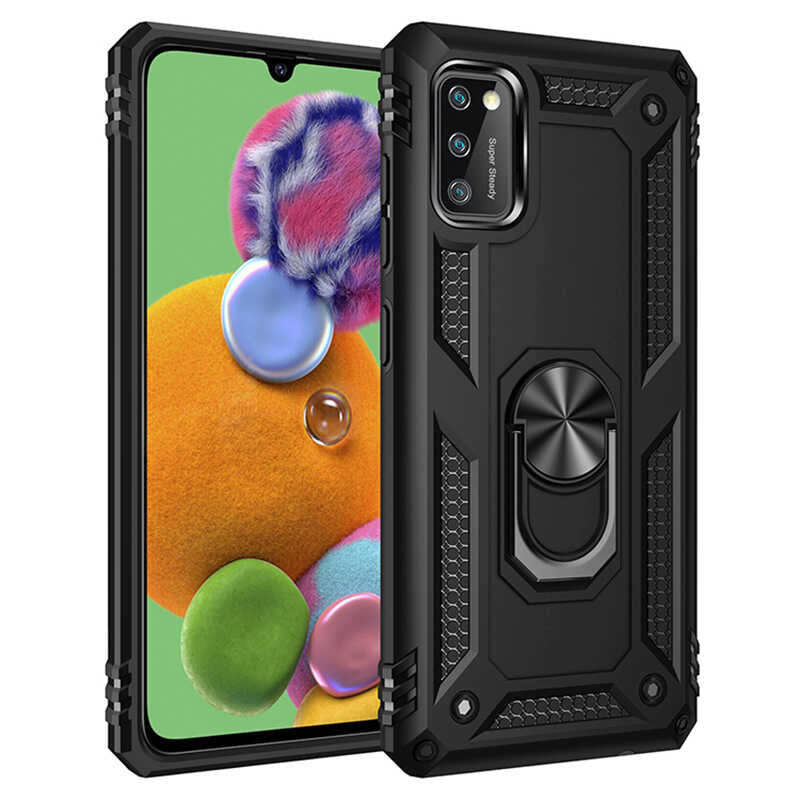 Galaxy A41 Kılıf Zore Vega Kılıf - Siyah