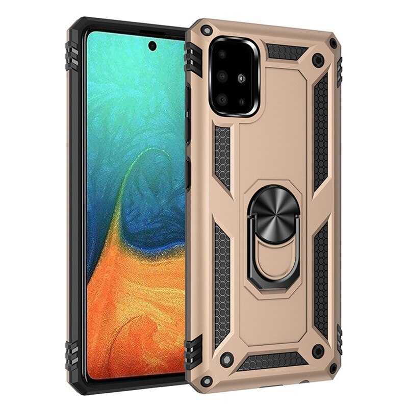 Galaxy A51 Kılıf Zore Vega Kılıf - Gold