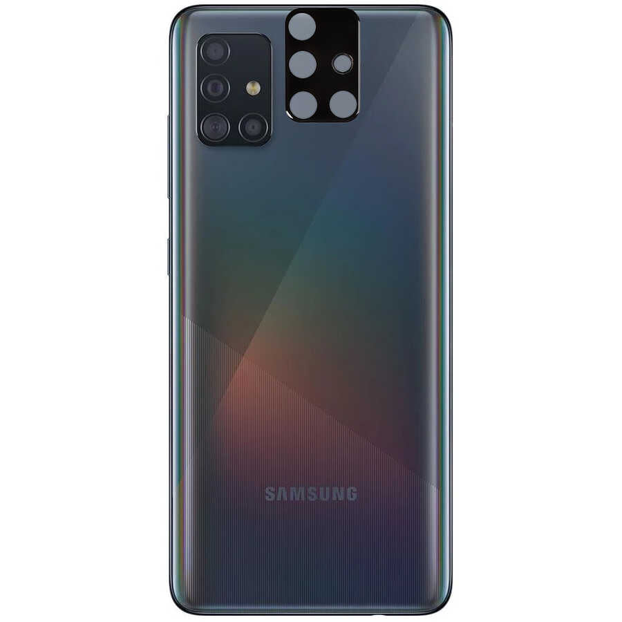 Galaxy A51 Zore 3D Kamera Camı - Siyah