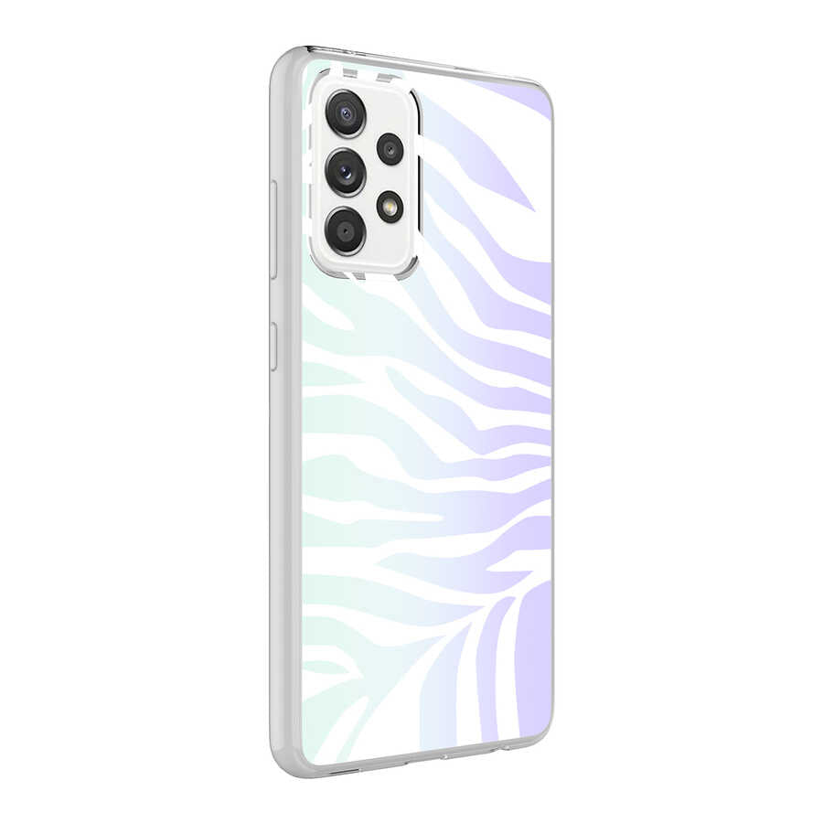 Galaxy A52 Kılıf Zore M-Blue Desenli Kılıf - Zebra No1