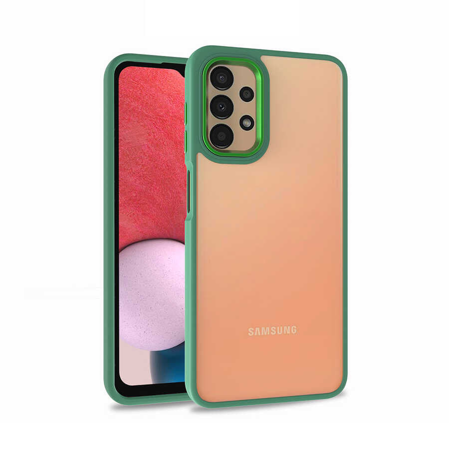 Galaxy A53 5G Kılıf Zore Flora Kılıf - Yeşil