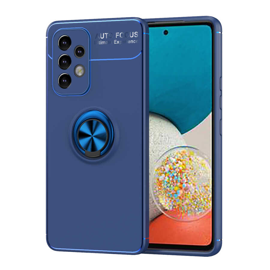 Galaxy A53 5G Kılıf Zore Ravel Silikon Kılıf - Mavi