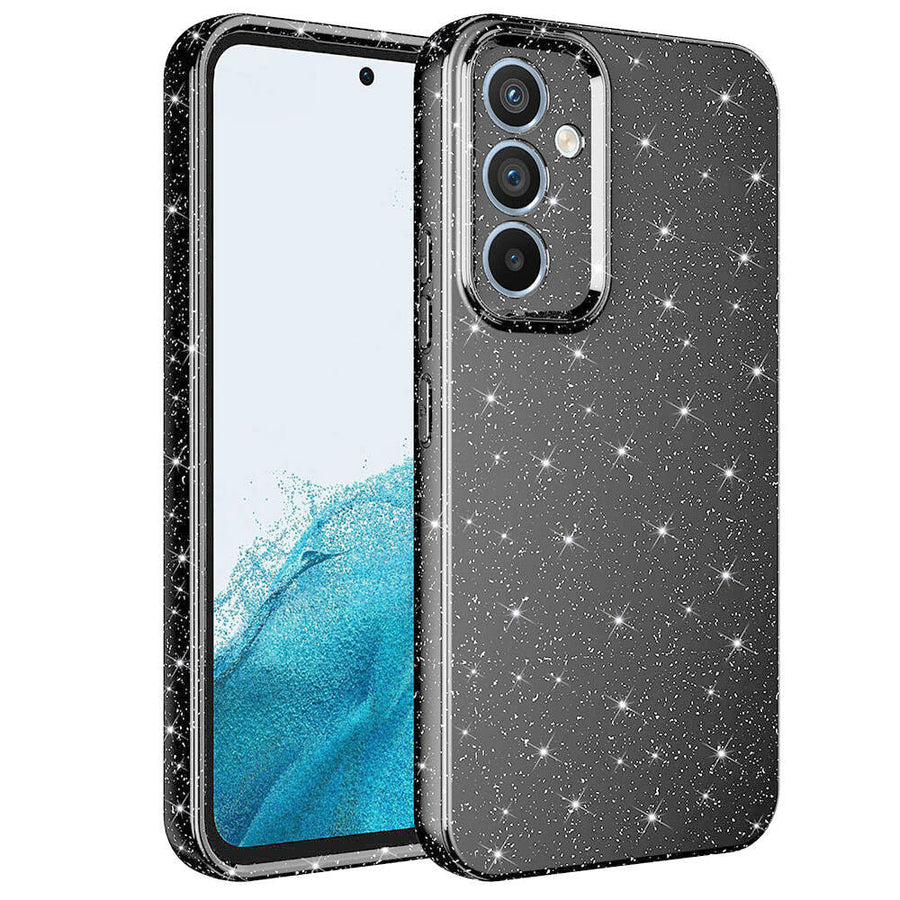 Galaxy A54 Kılıf Kamera Korumalı Simli Lüks Zore Koton Kılıf - Gri