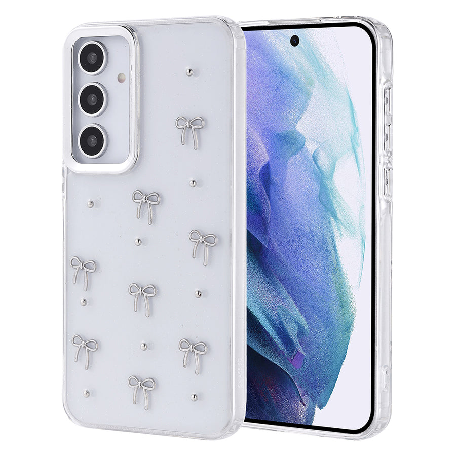 Galaxy A55 Kılıf Airbag Tasarımlı Simli Şeffaf Zore Kutup Kılıf - Fiyonk