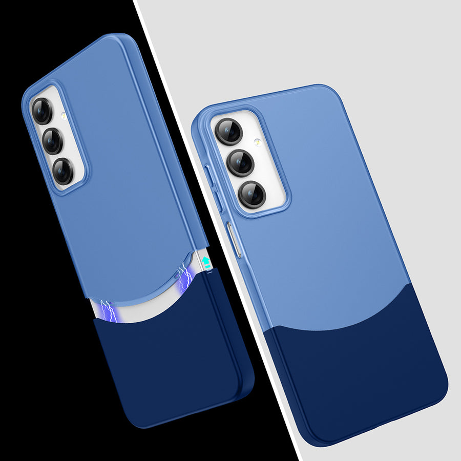 Galaxy A55 Kılıf Mıknatıslı Zore Duble Kılıf - Lacivert