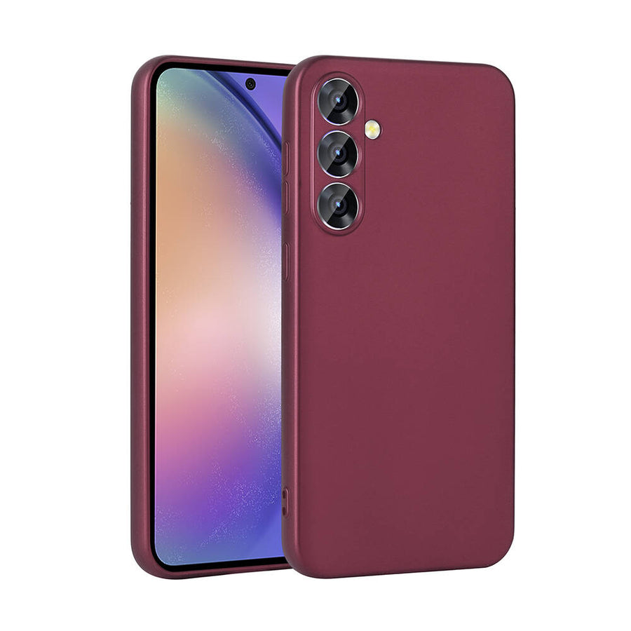 Galaxy A55 Kılıf Zore Premier Silikon Kılıf - Mürdüm