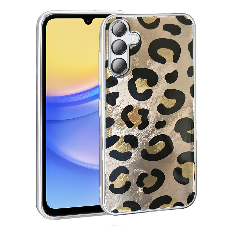Galaxy A56 Kılıf Desenli Zore Mep Kılıf - Gold Leopar