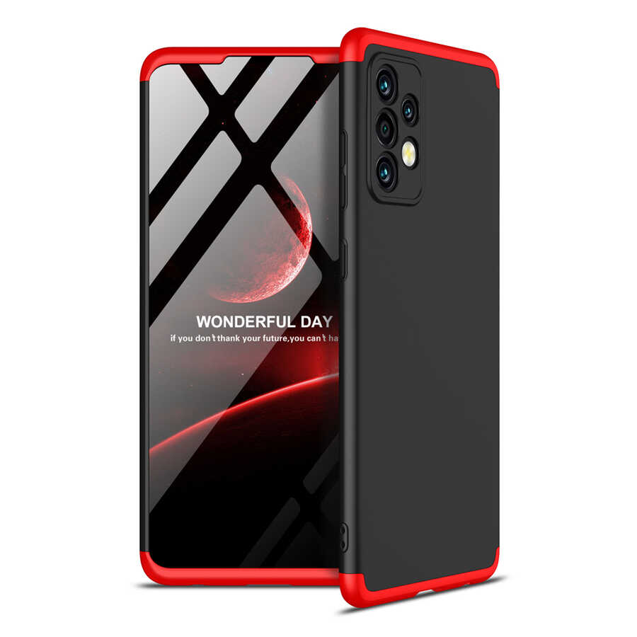 Galaxy A72 Kılıf Zore Ays Kılıf - Siyah-Kırmızı