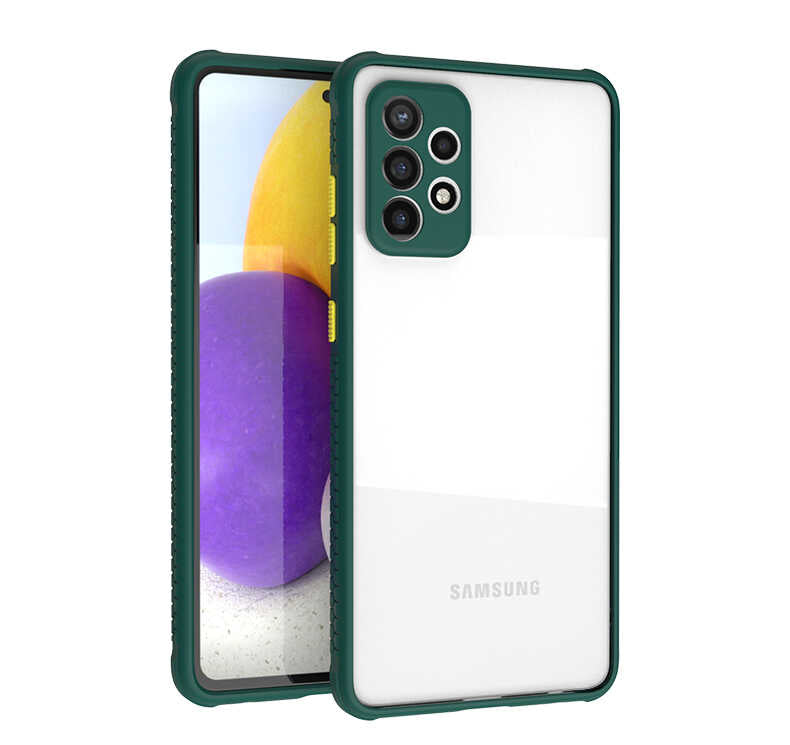 Galaxy A72 Kılıf Zore Kaff Kılıf - Koyu Yeşil