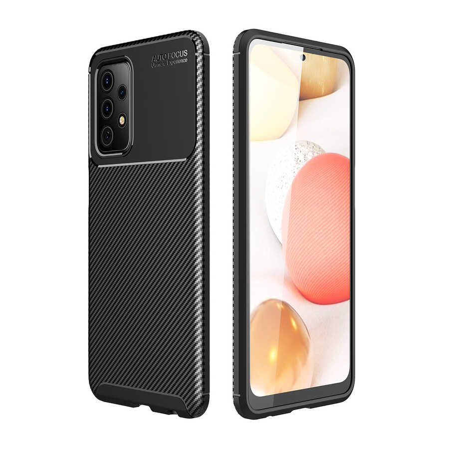 Galaxy A72 Kılıf Zore Negro Silikon Kılıf - Siyah