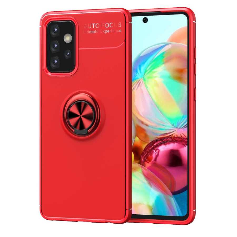 Galaxy A72 Kılıf Zore Ravel Silikon Kılıf - Kırmızı
