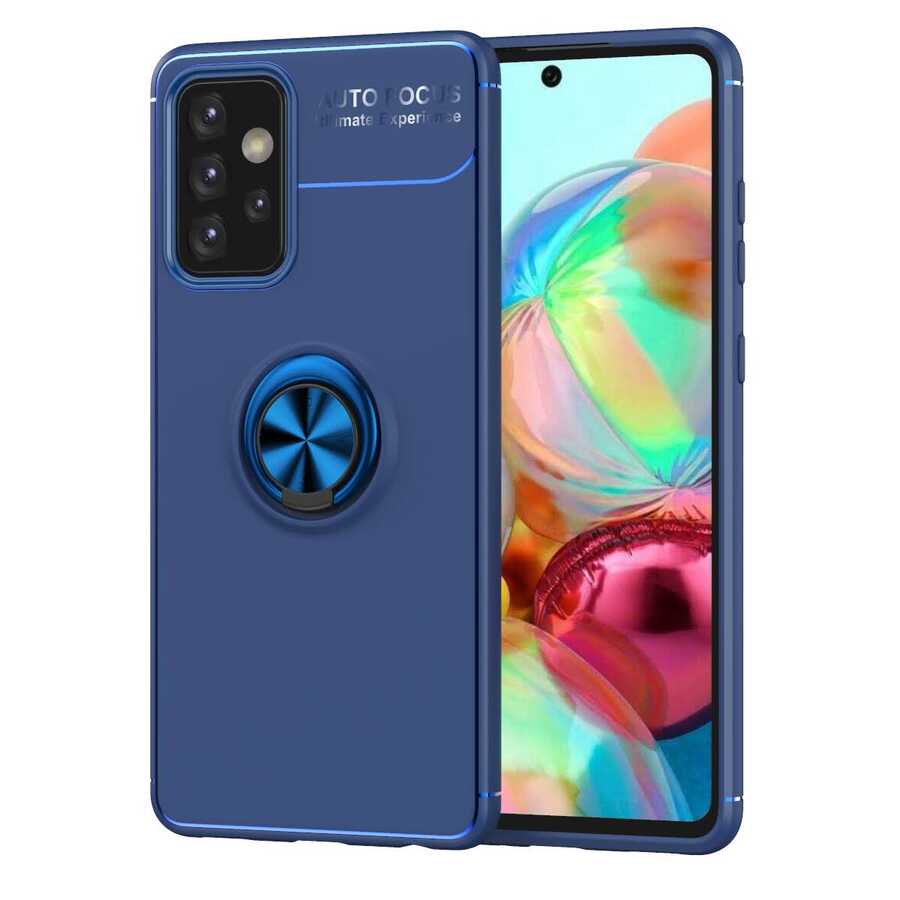 Galaxy A72 Kılıf Zore Ravel Silikon Kılıf - Mavi