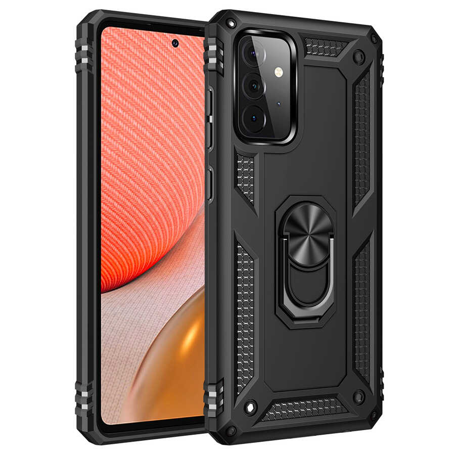 Galaxy A72 Kılıf Zore Vega Kılıf - Siyah