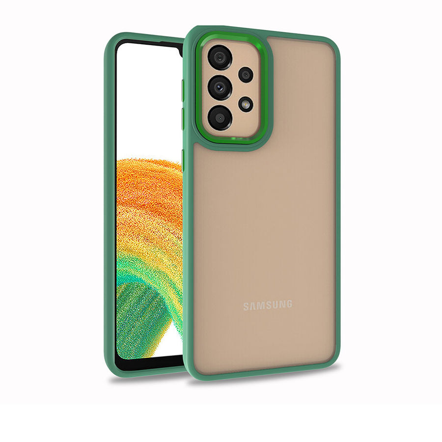 Galaxy A73 Kılıf Zore Flora Kılıf - Yeşil